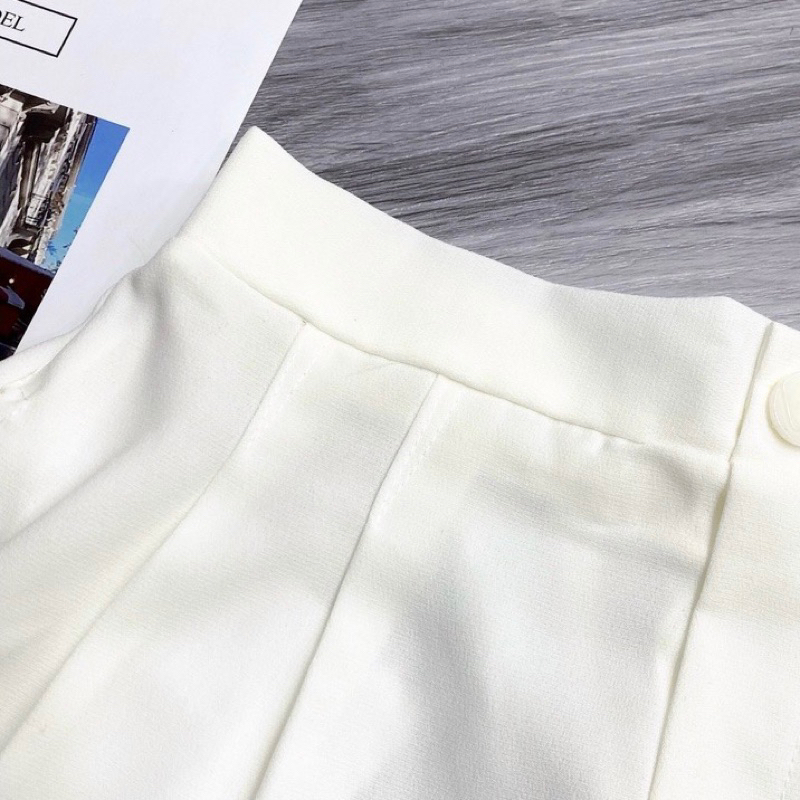 QUẦN SHORT LƯNG CAO XẾP LY