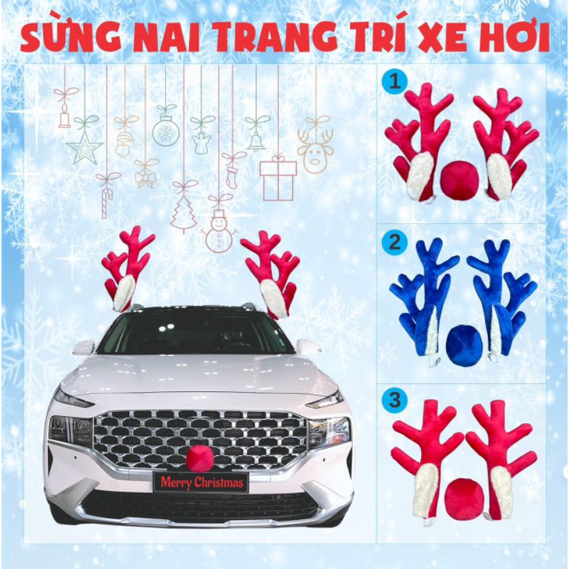 giao hỏa tốc.sừng nai trang trí xe hơi _ noel
