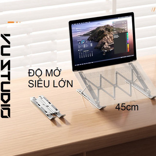 Giá đỡ laptop Vu Studio N6 mở rộng 45cm, hợp kim nhôm công thái học kiêm đế tản nhiệt dành cho ipad, laptop macbook