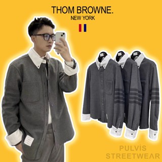 [Mirror Quality] - Áo Sơ Mi TB Thom Browne Double Face Tech Twill 4-Bar Button Down Shirt, Áo sơ mi B