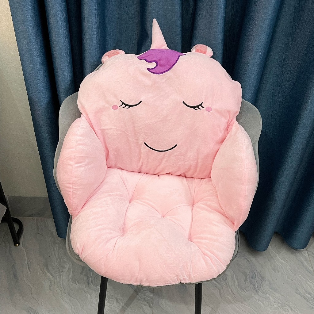 Đệm lót ghế văn phòng hình thú dễ thương bằng vải lông cỡ lớn chuẩn loại 1