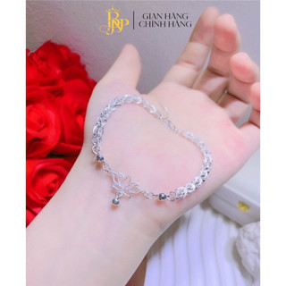 Lắc tay Phụng mix sen gắn chuông, Vòng tay Phụng Bạc-Bạc BNP