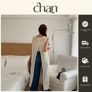   Sẵn  Váy tanktop dáng dài dệt kim xẻ lưng phong cách uzzlang hàn quốc hot trend M32 