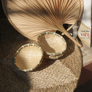  Rổ tre tròn mini mẹt đựng đồ ăn hạt hướng dương đồ ăn vặt quán cafe D15cm decor xinh 