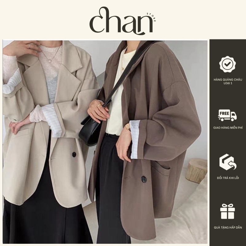 Áo khoác blazer dáng rộng phong cách hàn quốc hot trend-M1