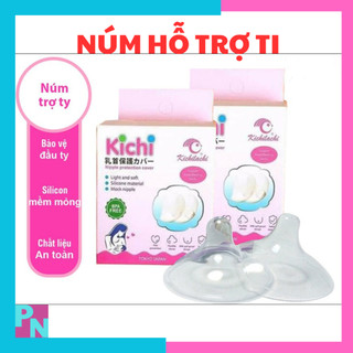 Núm trợ ti silicone Kichilachi chính hãng Miếng bảo vệ đầu ti cho mẹ không BPA  (hộp 2 cái)
