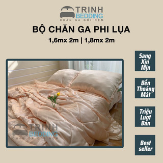 BỘ DRAP PHI LỤA MỊN MÁT CAO CẤP TRINHBEDDING
