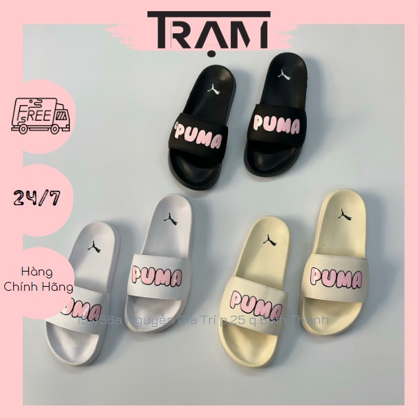 Dép p.uma beige/đen/trắng