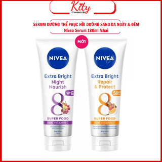 Bộ đôi Tinh chất dưỡng thể trắng da Ngày & Đêm NIVEA 180ml