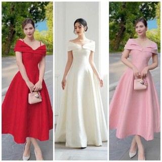 ĐẦM XÒE BẸT VAI XẾP LY NƠ DÀI THƯỚT THA ( được kiểm tra hàng)