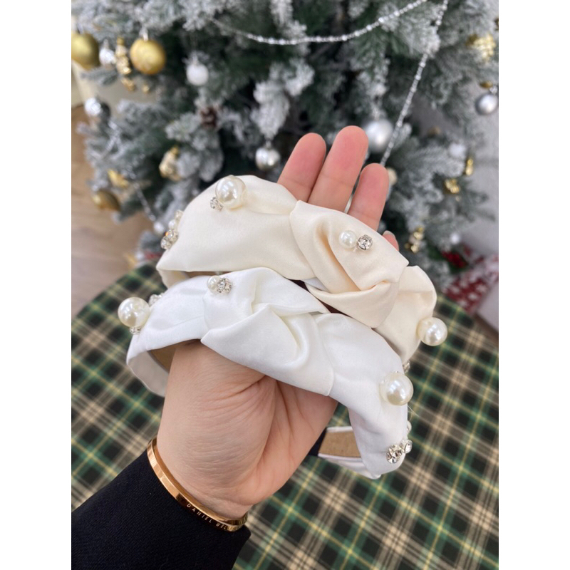 Bờm cài tóc tafta đính đá tiêu thư cho bé gái