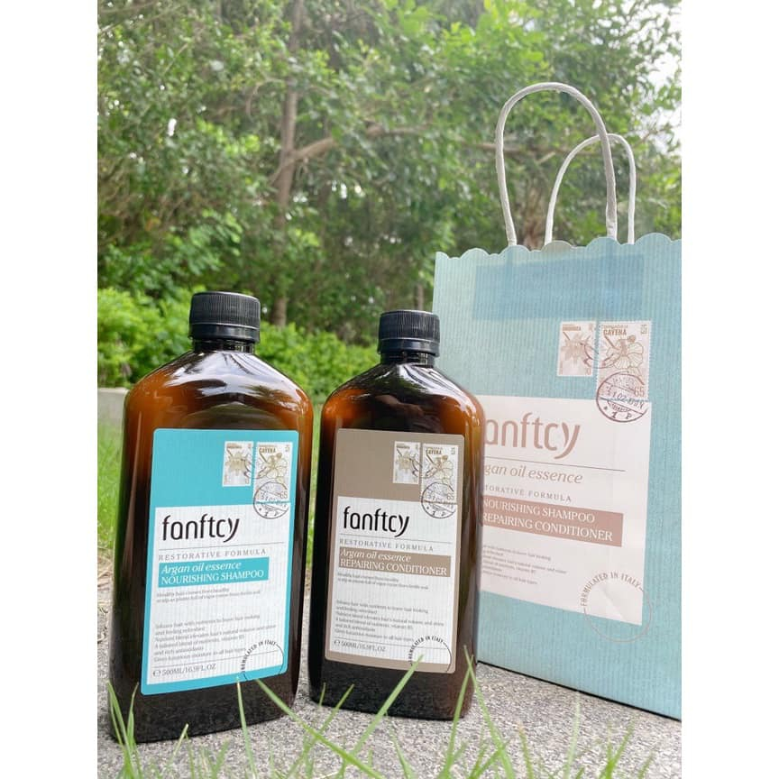 Dầu Gội Xả FANFTCY 500ml x2 Argan Oil Giảm Gãy Rụng Phục Hồi Tóc Hư Tổn Khô Xơ Hương Nước Hoa