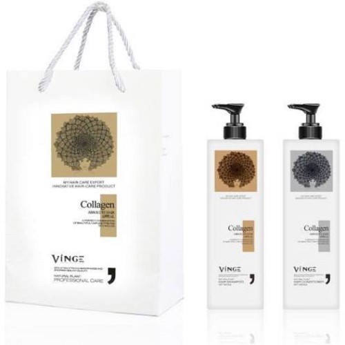 Dầu gội xả COLLAGEN VINGE 1000ML * 2 Chống rụng tóc kích thích mọc tóc phục hồi tóc hư tổn hương nước hoa