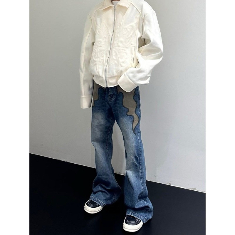 DESIGNED JEANS - Quần jeans nam ống loe trendy