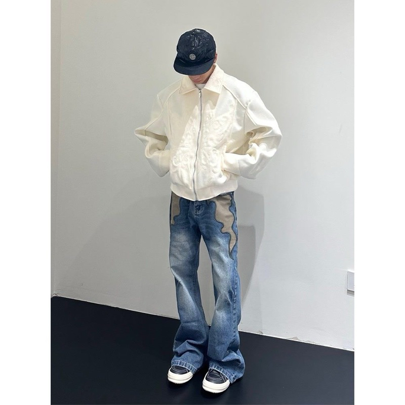DESIGNED JEANS - Quần jeans nam ống loe trendy