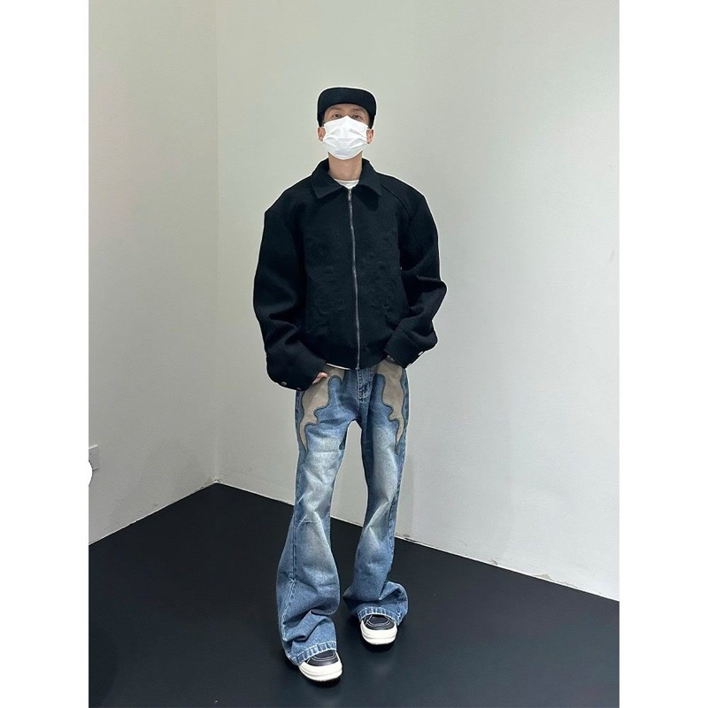 DESIGNED JEANS - Quần jeans nam ống loe trendy