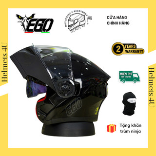Mũ bảo hiểm fullface lật hàm ego e9 có 2 kính chính hãng - helmets 4u