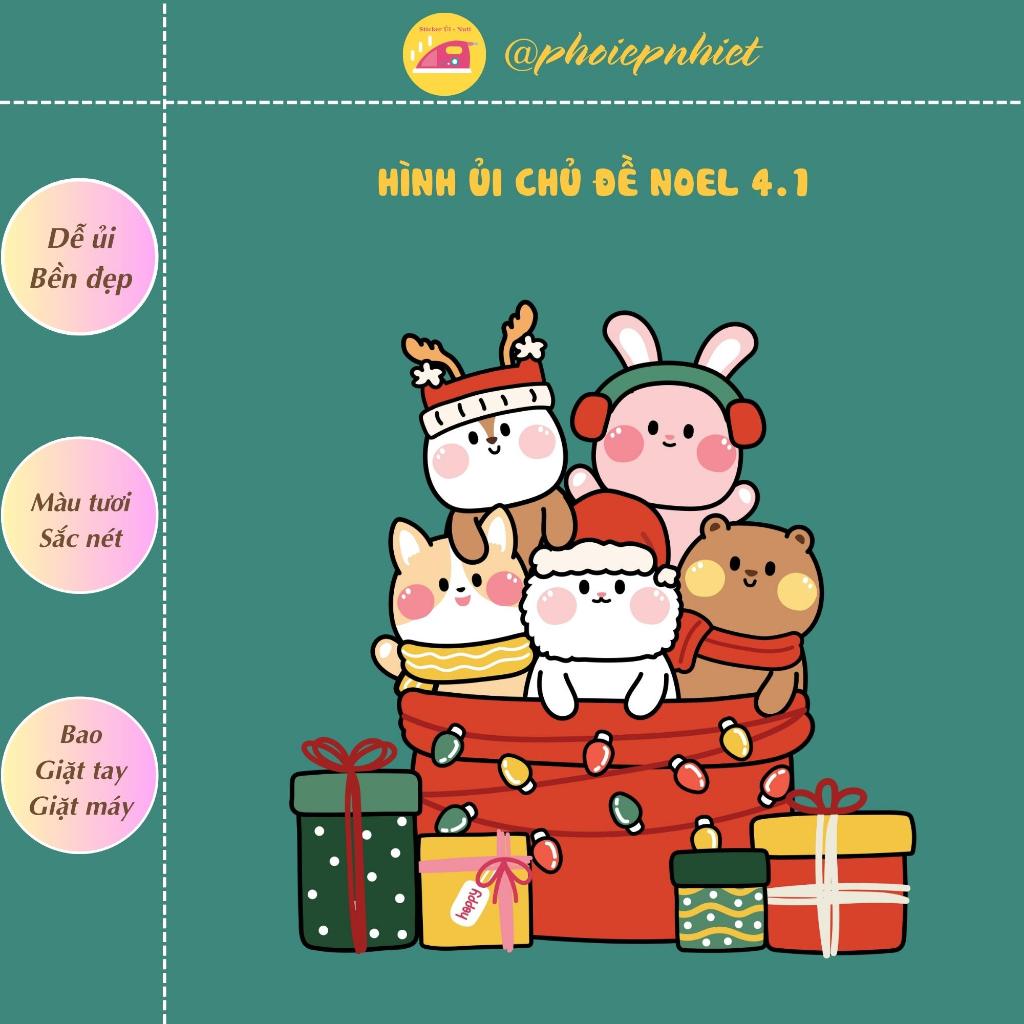 Set hình ủi, ép nhiệt chủ đề hình Noel 04