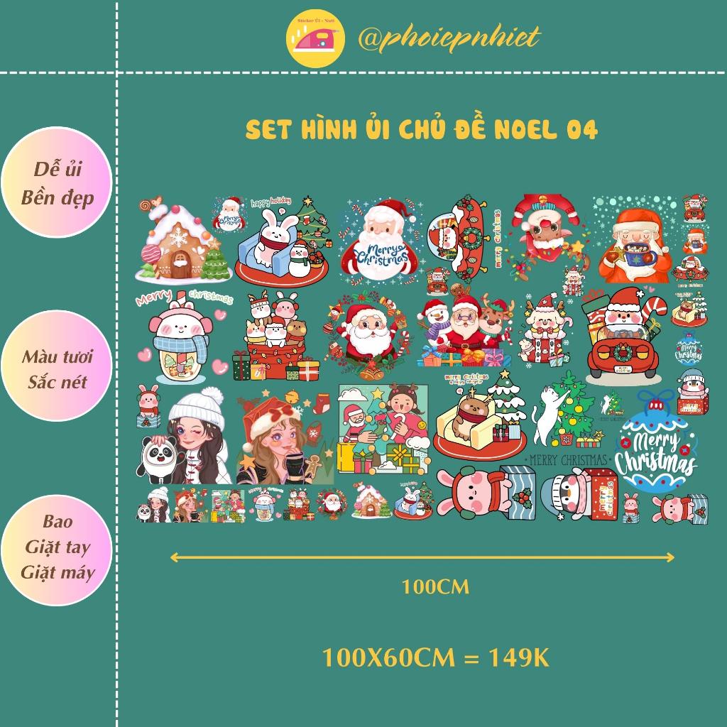 Set hình ủi, ép nhiệt chủ đề hình Noel 04