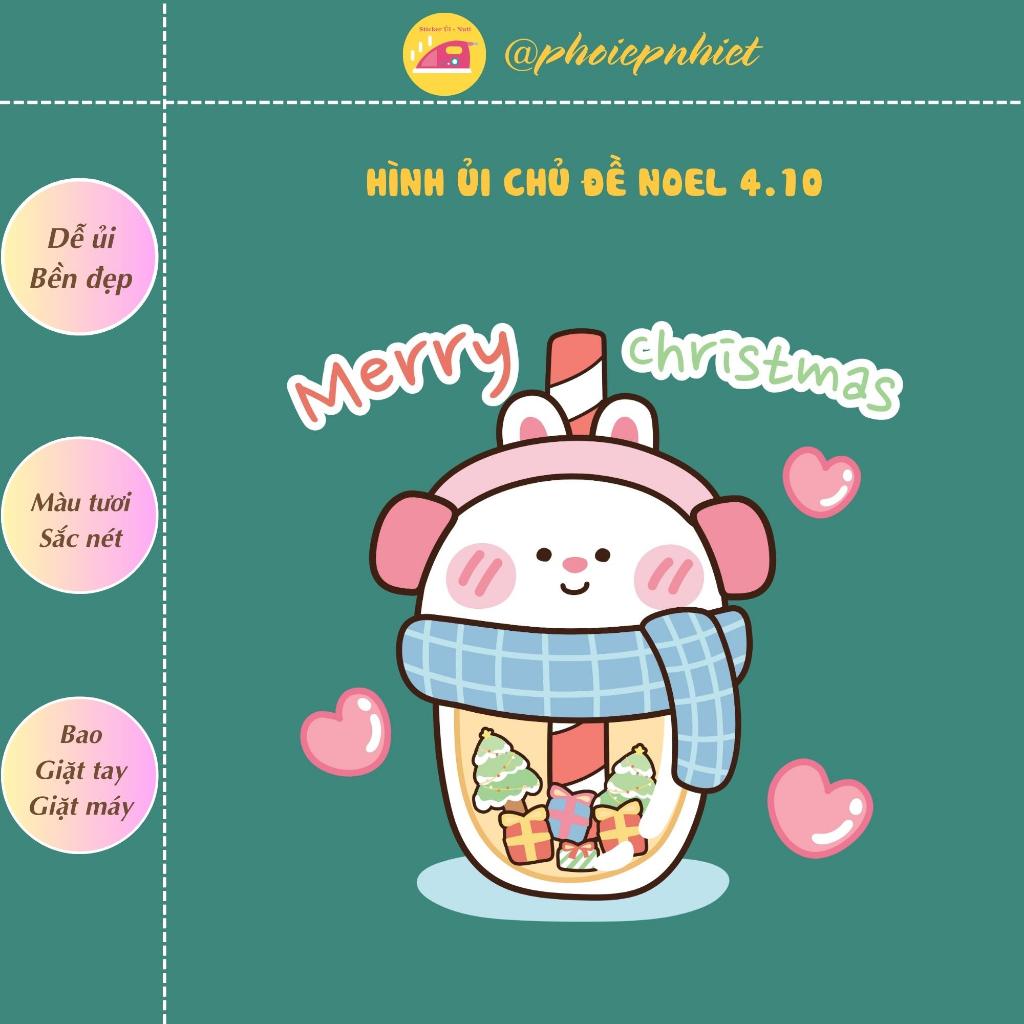 Hình ủi, ép nhiệt chủ đề hình Noel 04 dễ thương