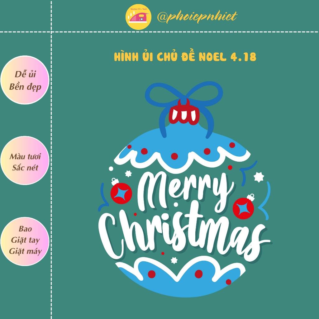 Hình ủi, ép nhiệt chủ đề hình Noel 04 dễ thương
