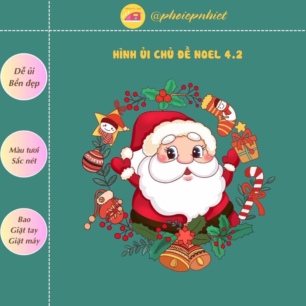 Set hình ủi, ép nhiệt chủ đề hình Noel 04