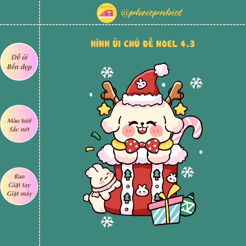 Set hình ủi, ép nhiệt chủ đề hình Noel 04