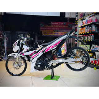 Tem satria đen hồng trắng tem chế