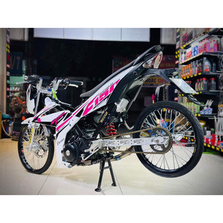 tem satria đen hồng trắng tem chế