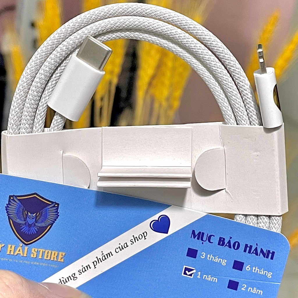 Dây Cáp Sạc Nhanh PD 20W Bọc Dù Type C to Lighting - Dài 1M, 2M Dành Cho Các Dòng Máy AI Phôn Từ 7 - 15ProMax