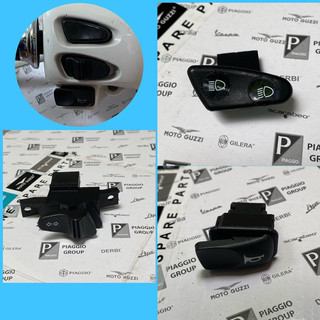 Free Ship Trọn bộ cả 5 nút công tắc Vespa Lx: Đề, còi, xi nhan, pha cos, bật pha loại xịn