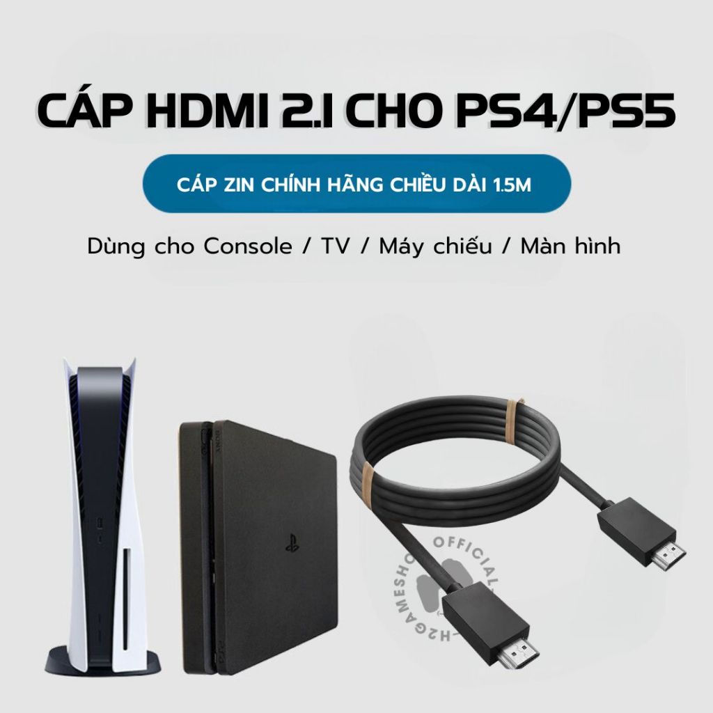Dây Cáp HDMI Chính Hãng Dùng Cho Máy PS4, PS5 8K@60Hz - 4K@120Hz ULTRA HIGH SPEED HDMI CABLE