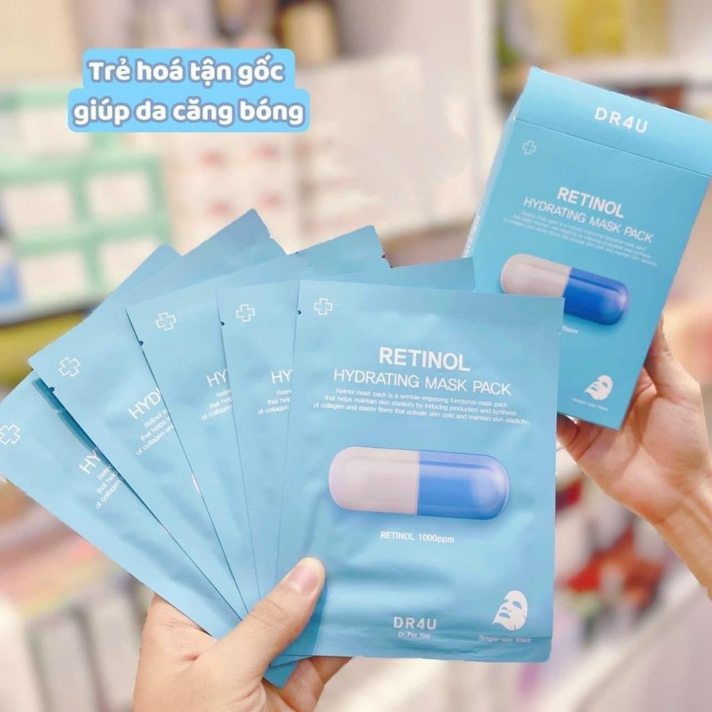 Lẻ 1 Miếng Mặt Nạ DR4U Cấp Ẩm Trắng Da Hàn Quốc
