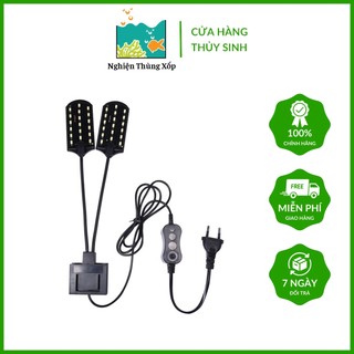 Đèn led kep đôi x7 10w 16- đèn thủy sinh cho 2 bể cùng lúc