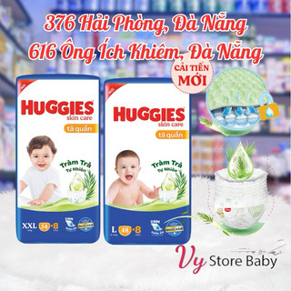 Bỉm Huggies quần M74/L68/XL62/XXL56(đệm mây mới co dãn 4 chiều)