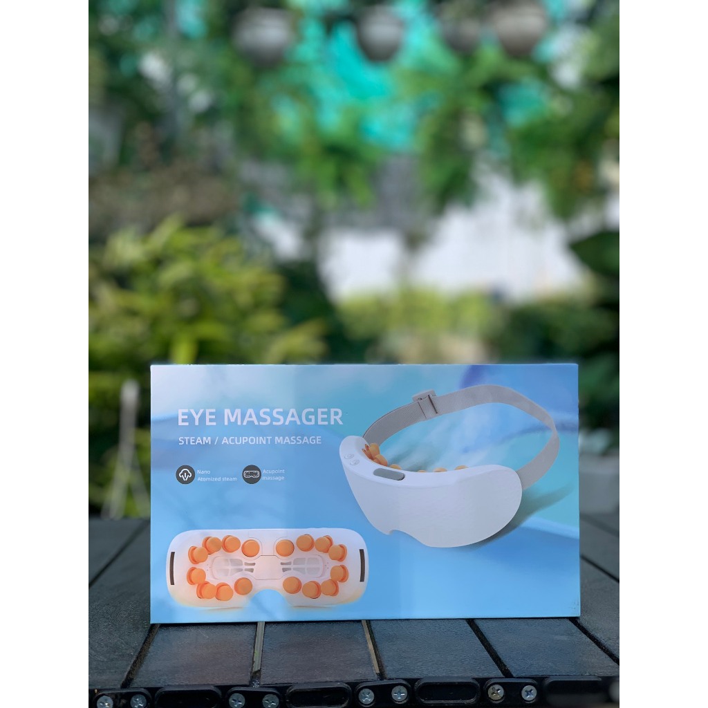 Máy massage mắt Q7 mát xa huyệt, xông hơi dưỡng ẩm mắt với massgae 16 huyệt