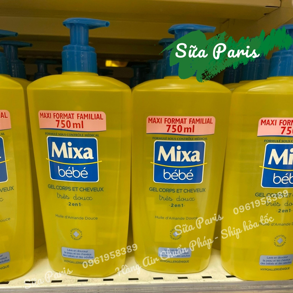Sữa tắm Mixa bebe sữa tắm gội 2in1 dành cho trẻ từ sơ sinh_Sữa Paris Aderma