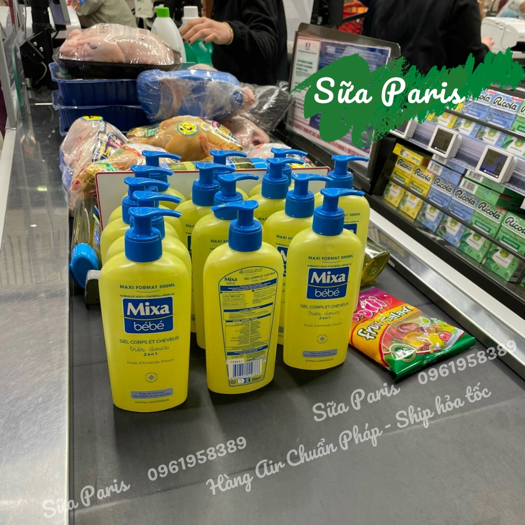 Sữa tắm Mixa bebe sữa tắm gội 2in1 dành cho trẻ từ sơ sinh_Sữa Paris Aderma