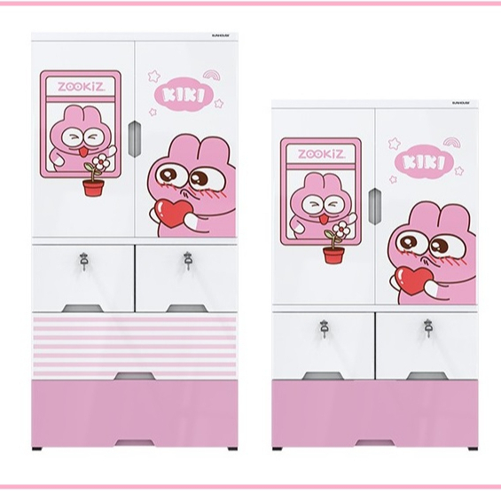 Tủ nhựa 2 cánh 4 ngăn Happy KID và FAMILY SUNHOUSE  - Dễ dàng tháo lắp