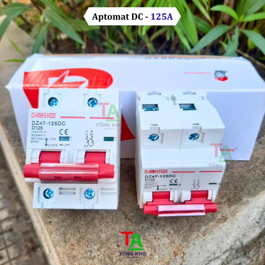 Aptomat DC, 2 pha - 1000VDC 125A