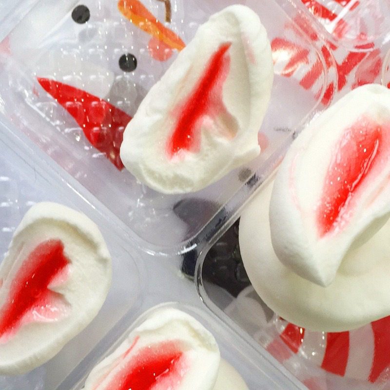 Hộp kẹo gòn có nhân hình Người Tuyết Giáng Sinh Noel cho bé | Ăn vặt trẻ em ngon rẻ