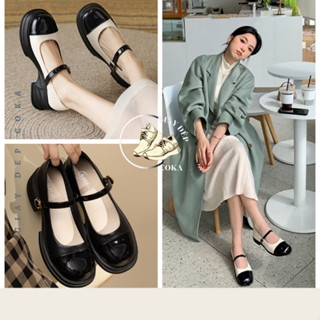Giày Búp Bê Nữ Marry Jane Lolita Da Mềm Đế PU 5cm Siêu Nhẹ, Giày Tiểu Thư Đế Bệt Phong Cách Nhật Bản Hottrend 2024