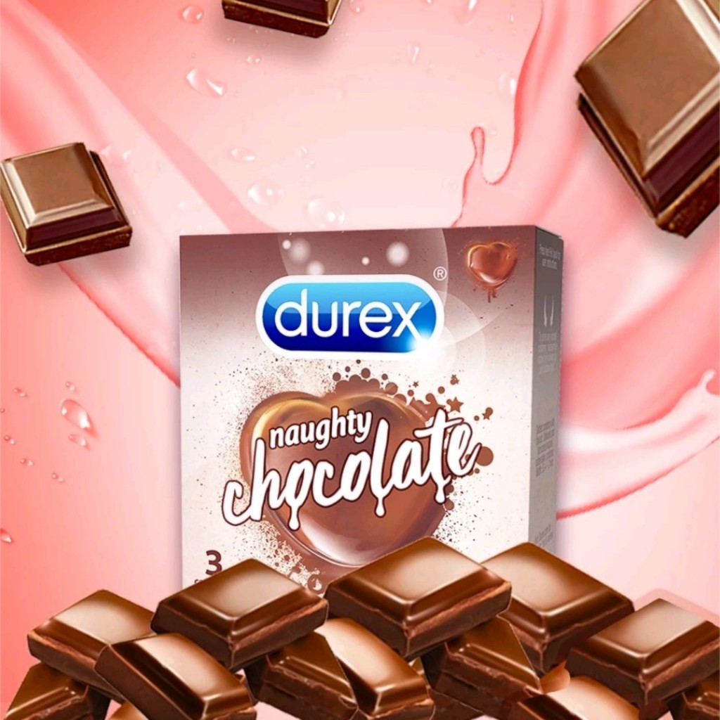 Bao cao su Durex Naughty Chocolate bcs hương socola chính hãng kéo dài thời gian quan hệ siêu mỏng ôm sát