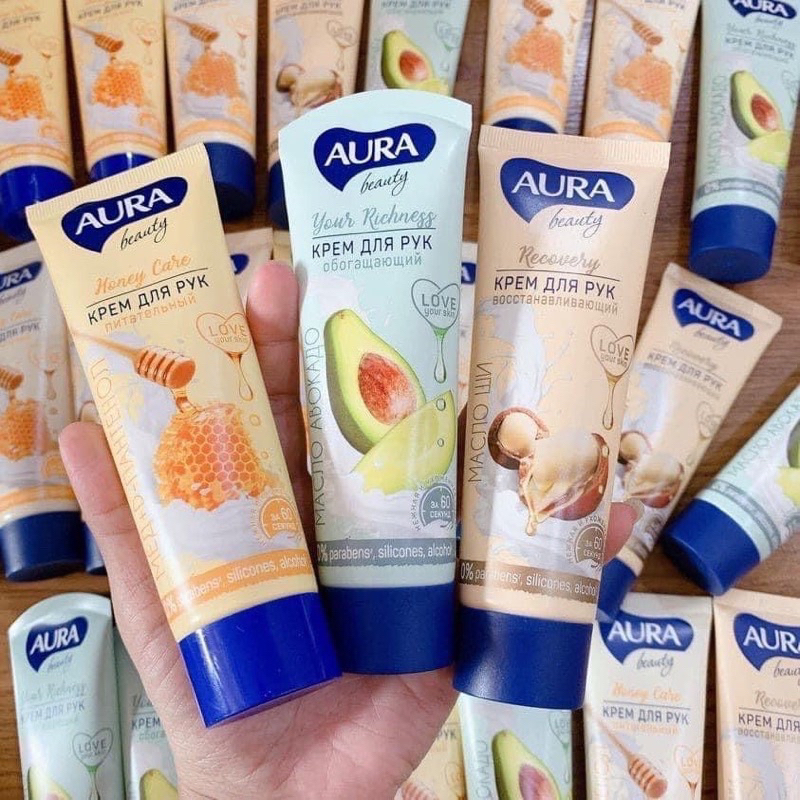 Kem Dưỡng Da Tay Aura  75ml - Dưỡng Da Tay Mềm Mại, Chống Nhăn, Chống Nẻ