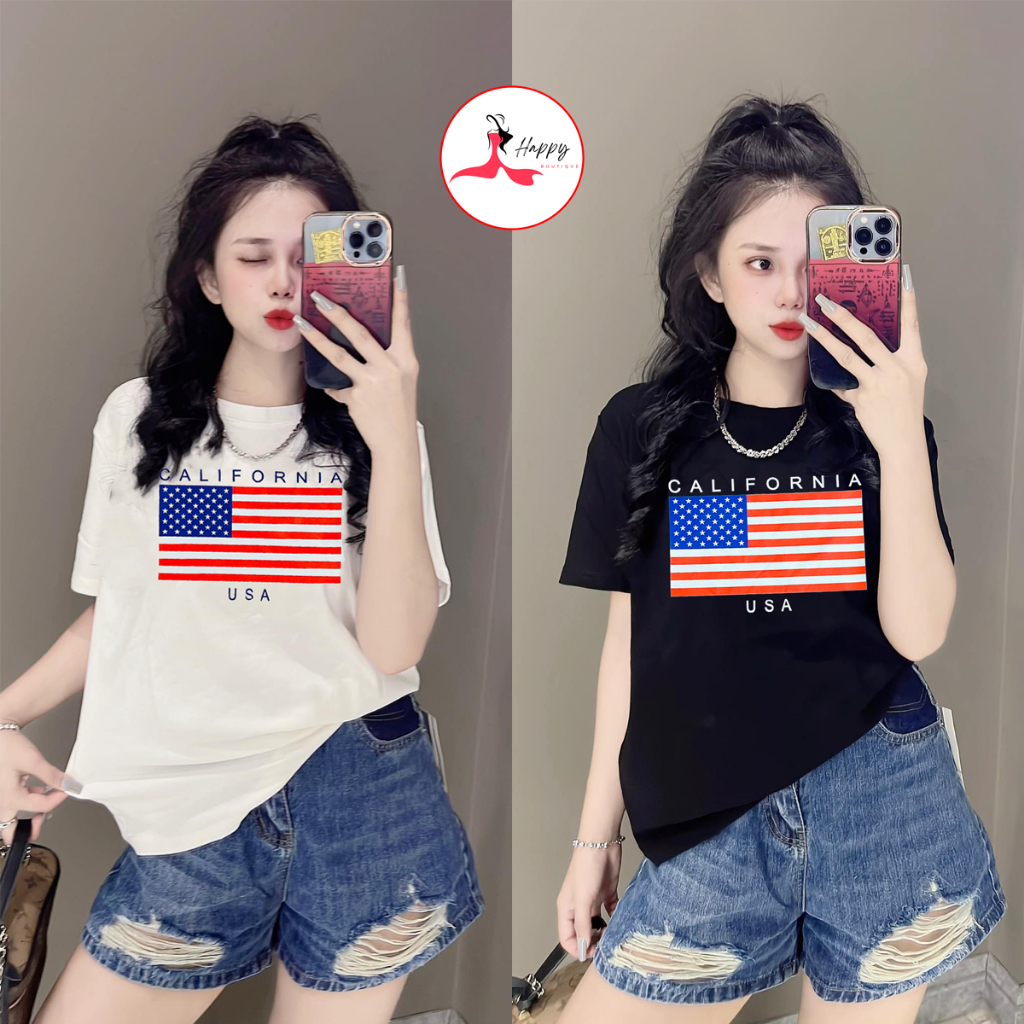 Áo Thun Thái Nữ Cotton 100%  Form Vừa 40~60kg, Phong Cách, Cá Tính, Độc Đáo