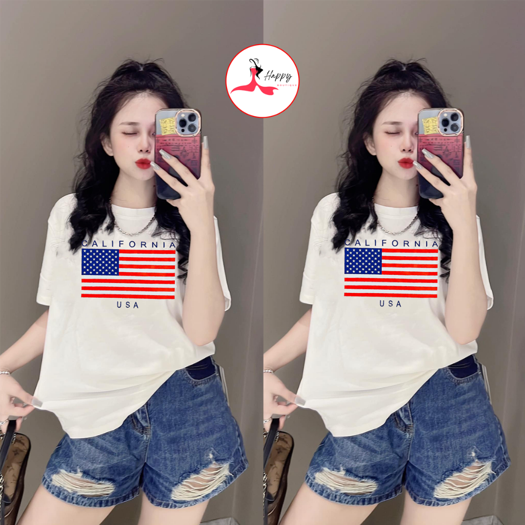 Áo Thun Thái Nữ Cotton 100%  Form Vừa 40~60kg, Phong Cách, Cá Tính, Độc Đáo