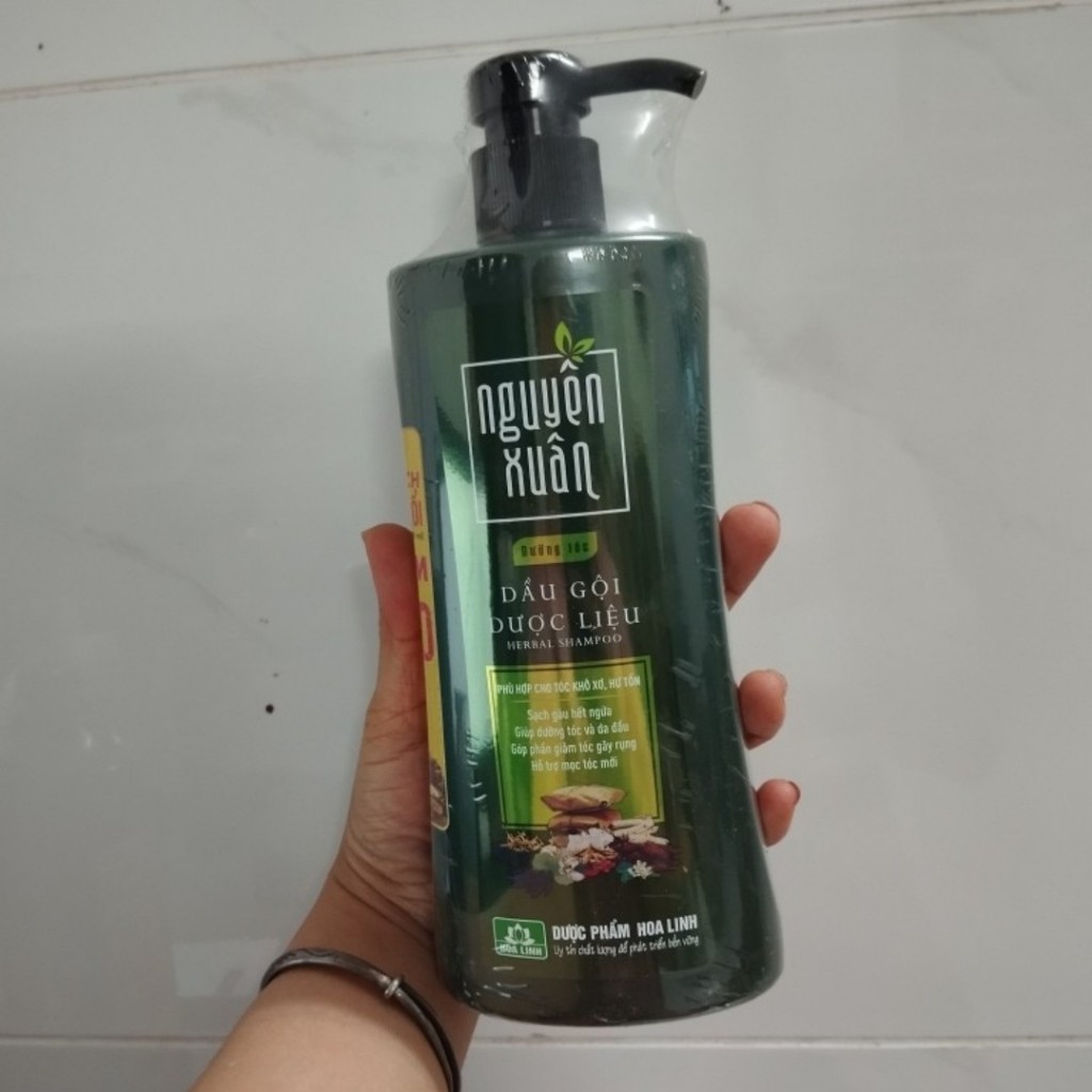 Dầu Gội Dược Liệu Nguyên Xuân Xanh Dưỡng Tóc hết rụng, hết khô xơ, gàu ngứa