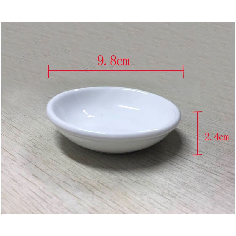 Đĩa trắng đựng gia vị. Đĩa đựng tinh  d u 50ml