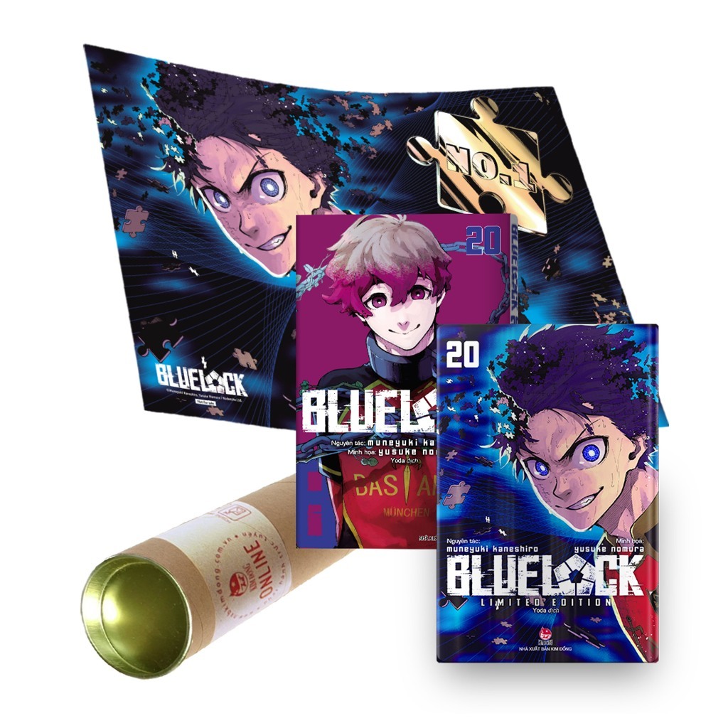 Truyện Tranh - Blue Lock - Tập 20 - Limited Edition - Bìa Cứng- Poster + ống - Tặng Kèm Shikishi 2 Lớp