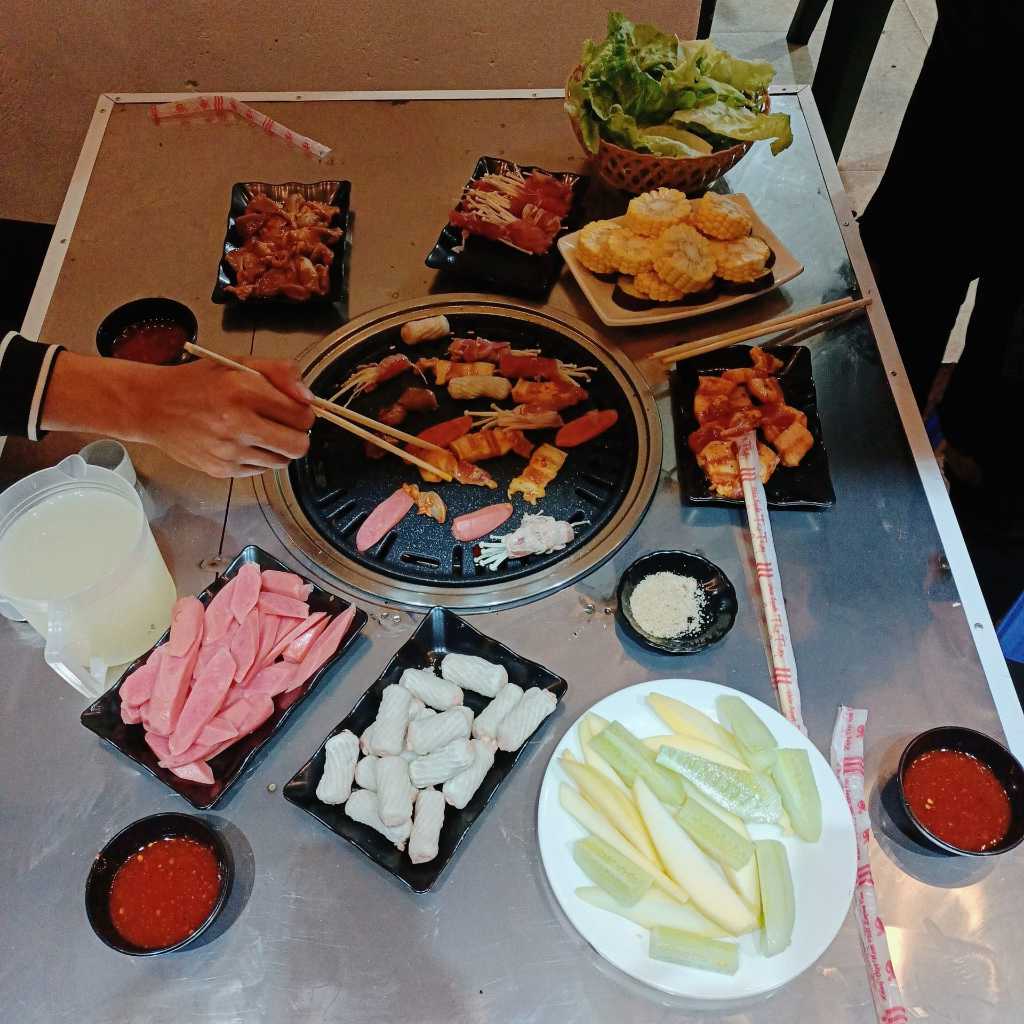 Bếp nướng than hoa bộ 2 loại vỉ âm bàn inox304 Huycook88 chuyên dụng cho hàng quán và gia đình siêu bền sạch tiện dụng